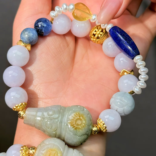 018 Jadeite Lapis Lazuli Kyanite Lucky Charm Bracelet 2025 Energy High Quality Fashion Jewelry Feng Shui Beads Magnetic Gift