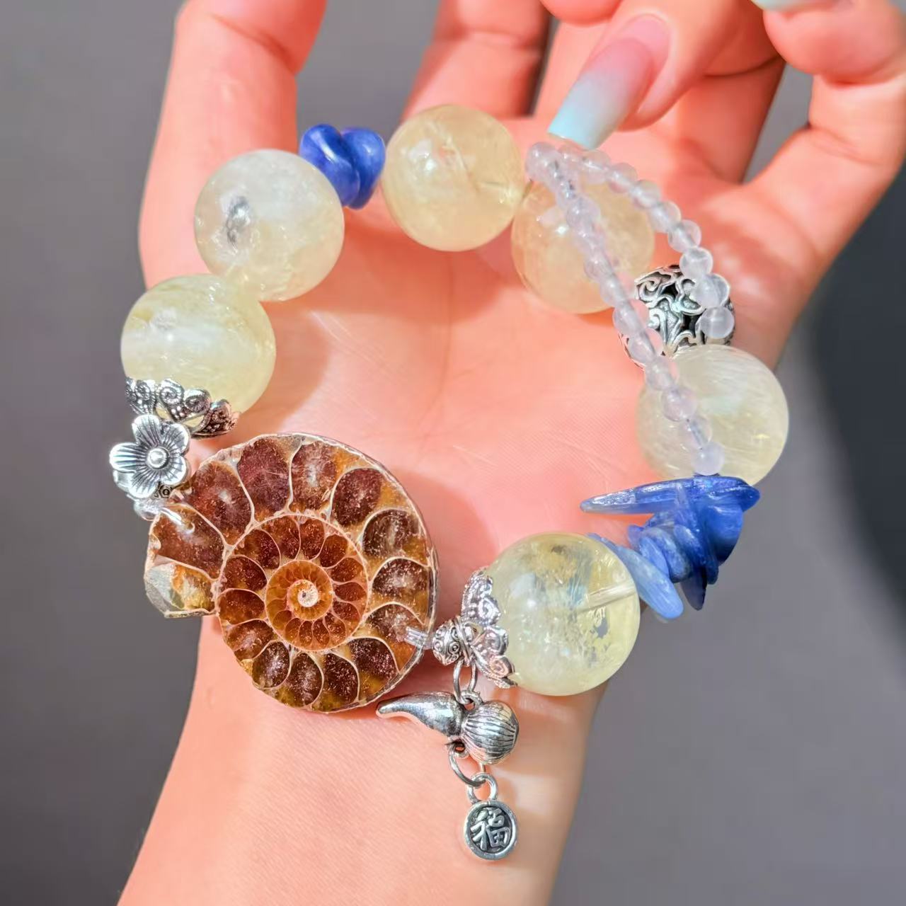 029 Azeztulite Kyanite  bracelet  feng shui energy fashion bracelet