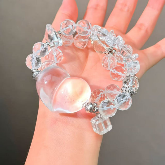 003 Clear Quartz  Bracelet Energy Beads Bracelet Fashion Magnetic Crystal Jewelry Bracelet Energy Beads Bracelet Fashion Magnetic Crystal Jewelry