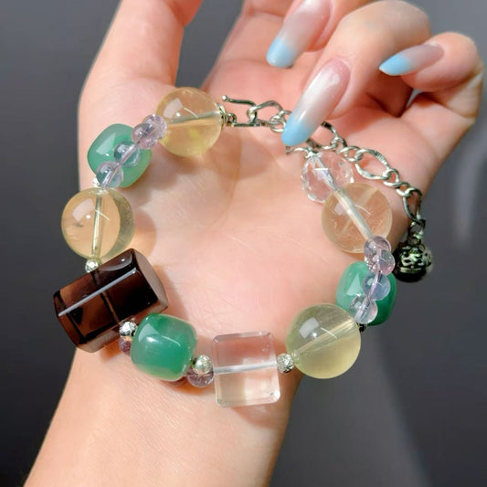 013 Citrine  Dulong Jade Smoky Quartz Bracelet 2025 Energy High Quality Feng Shui Bracelet Magnetic Beads Fashion Jewelry Bracelet Gift