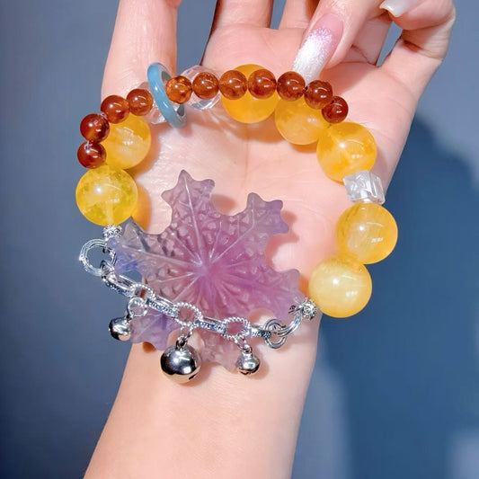 001  Fluorite Garnet high quality bracelet.. Natural crystal bracelet properties, fashionable bracelet gift
