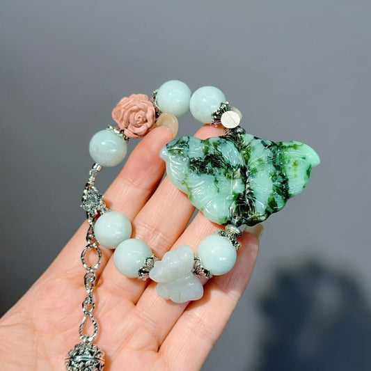 040  Jadeite Bracelet 2025 Feng Shui Fashion Energy Magnetic High Quality Bracelet Gift