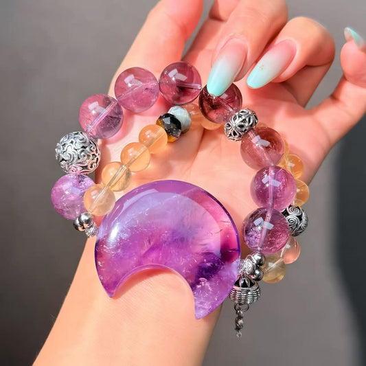 013 Amethyst Citrine Bracelet 2025 Energy High Quality Feng Shui Bracelet Magnetic Beads Fashion Jewelry Bracelet Gift