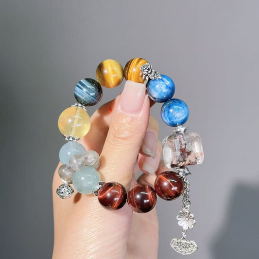 010 Kyanite Citrine Aquamarine lucky charm bracelet 2025 energy high quality fashion jewelry beads bracelet gift