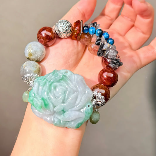 017 Garnet Jadeite Tiger's Eye bracelet energy high quality fashion jewelry magnetic beads bracelet gift
