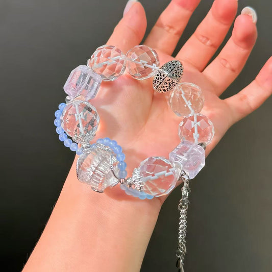 012 Amethyst Clear Quartz Bracelet Energy High Quality Fashion Jewelry Feng Shui Beads Magnetic Gift